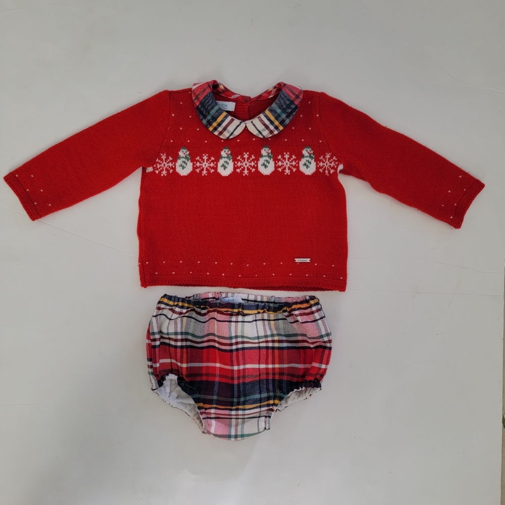 Foque plaid bloomer outfit